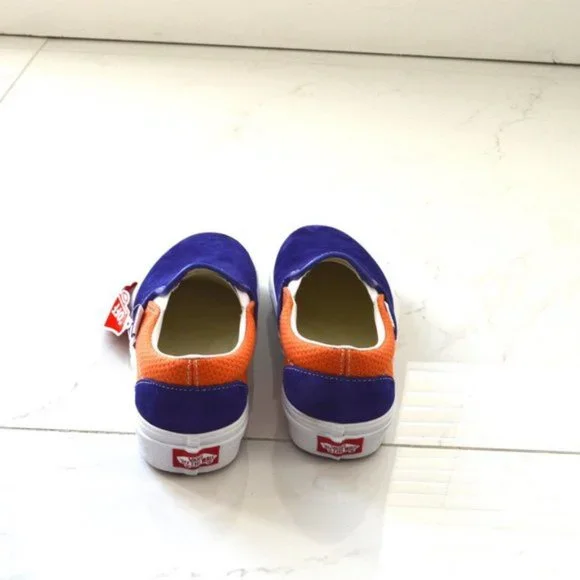 Vans Slip on apricot buff orange purple sneaker shoes suede woman size new - Picture 6 of 6